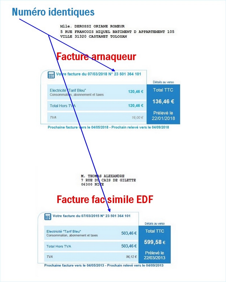 facture EDF fausse